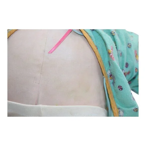 Vintage Baby Doll With Green Floral Jacket & Yellow Trim Vinyl & Cloth Body Brow - Picture 6 of 8